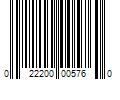 Barcode Image for UPC code 022200005760