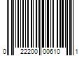 Barcode Image for UPC code 022200006101