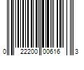 Barcode Image for UPC code 022200006163