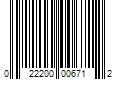 Barcode Image for UPC code 022200006712