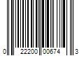 Barcode Image for UPC code 022200006743