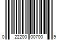 Barcode Image for UPC code 022200007009