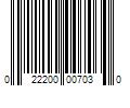 Barcode Image for UPC code 022200007030