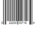 Barcode Image for UPC code 022200007184