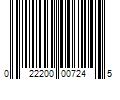 Barcode Image for UPC code 022200007245