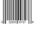 Barcode Image for UPC code 022200007276