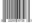 Barcode Image for UPC code 022200007283