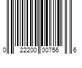 Barcode Image for UPC code 022200007566