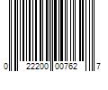 Barcode Image for UPC code 022200007627