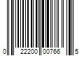 Barcode Image for UPC code 022200007665