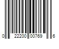 Barcode Image for UPC code 022200007696