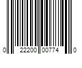 Barcode Image for UPC code 022200007740