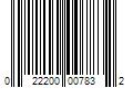 Barcode Image for UPC code 022200007832