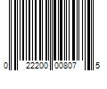 Barcode Image for UPC code 022200008075