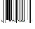 Barcode Image for UPC code 022200008631