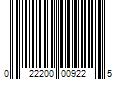 Barcode Image for UPC code 022200009225