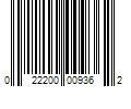 Barcode Image for UPC code 022200009362