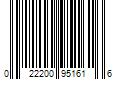 Barcode Image for UPC code 022200951616