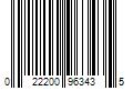 Barcode Image for UPC code 022200963435