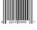 Barcode Image for UPC code 022210000007