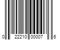 Barcode Image for UPC code 022210000076