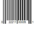 Barcode Image for UPC code 022211000051