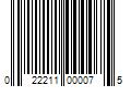 Barcode Image for UPC code 022211000075