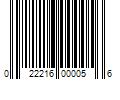 Barcode Image for UPC code 022216000056