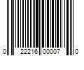 Barcode Image for UPC code 022216000070