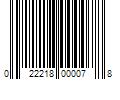 Barcode Image for UPC code 022218000078