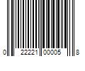 Barcode Image for UPC code 022221000058