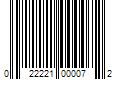 Barcode Image for UPC code 022221000072