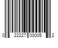 Barcode Image for UPC code 022227000052