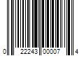 Barcode Image for UPC code 022243000074