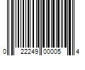 Barcode Image for UPC code 022249000054