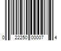 Barcode Image for UPC code 022250000074