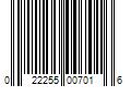 Barcode Image for UPC code 022255007016