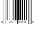 Barcode Image for UPC code 022270000009