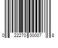 Barcode Image for UPC code 022270000078