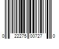 Barcode Image for UPC code 022275007270