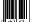 Barcode Image for UPC code 022275700157