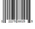 Barcode Image for UPC code 022275880255