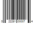 Barcode Image for UPC code 022281000074