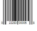 Barcode Image for UPC code 022283000058