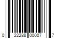 Barcode Image for UPC code 022288000077