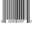 Barcode Image for UPC code 022290000072