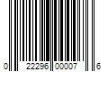 Barcode Image for UPC code 022296000076