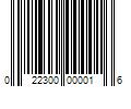 Barcode Image for UPC code 022300000016