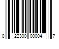 Barcode Image for UPC code 022300000047