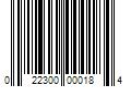 Barcode Image for UPC code 022300000184